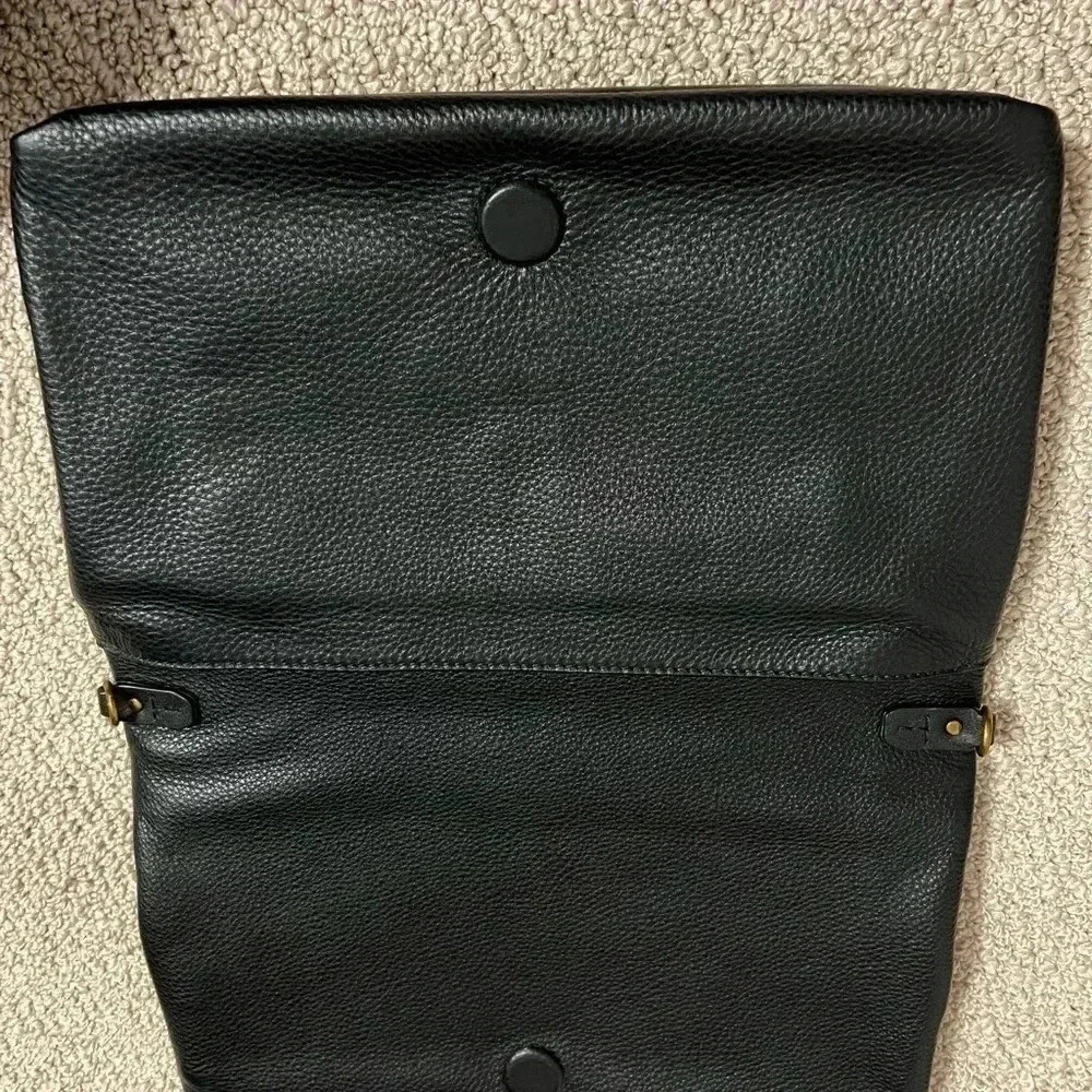BLACK TORY BURCH Clutch W/Straps if you want to make as handbag - Picture 3 of 7